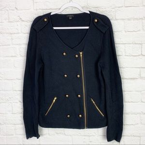 Ann Taylor Wool Double Breasted Full Zip Jacket L